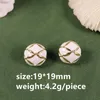 Boucles d'oreilles en émail blanc, cœur, Triangle, fleur, bijoux Vintage, accessoires modernes