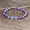 Charm Bracelets 8Mm Labradorite Beaded String Braided Bracelet Friendship Yoga Bohemian Wrap Women Handmade Jewelry Drop Delivery Otf3S