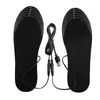 Mattor 1Pair uppvärmda inläggssulor unisex elektrisk sko USB -laddningsbara kuddar