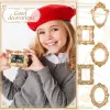 Frame 5Pcs Vintage Resin Picture Frame Wall Hanging Photo Frame Table Top Jewelry Display Frame Holiday Party Hotel Decor