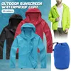 men Women Quick-drying Jacket Thin Unisex Waterproof Raincoat Outdoor Hiking Cycling Sunscreen Jacket Ultra-Light Rainproof Coat y8ix#