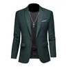 15-color boutique fi traje 6XL hombres delgado novio traje de boda chaqueta busin traje de oficina casual chaqueta de color sólido V2kR #