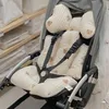 Cuscino per sedile per passeggino per auto Tappetino per fodera per puchair Addensare in cotone traspirante Materasso per carrello Neonato nato per carrozzina Accessori 240313