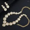 Комплект ожерелья и серег ThreeGraces Классический Цирконий Геометрическая круглая форма Роскошные и Дубайские вечерние украшения для женщин TZ943