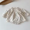 Kleidung Sets 2024 Frühling Koreanischen Stil Kinder Anzug Langarm Baumwolle Gedruckt Hemd PP Shorts Infant Baby Mädchen Kleidung Set