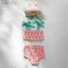 Uma peça de verão bebê menina roupa de banho 0-3years bonito recém-nascido princesa sem mangas flor maiô beachwear terno de uma peça com chapéu natação 24327