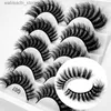 False Eyelashes 8D5 double deep curly hair style high-quality simulation mint eyelashes multi-layer cross length thick false eyelashes24327