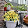 Decorative Flowers SV-6 Pack Bunches Of Artificial Daisy Outdoor Imitation Plastic Autumn Flower Garden Window Decoration (Yellow)