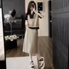 Complete with Age Reducing Popular on the Internet, Casual and Fashionable, Sporty Half Body Skirt, Two-piece Set for Women's Summer Fashion