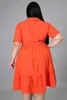 Moda artı boyutu gündelik bluz elbise zarif dantelli parti bayanlar kadınlar için elbiseler 2023 vestidos ofis giyim yaz 5xl 240312