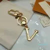 Porte-clés lettre en or, créateurs de luxe, accessoires de sac pour amoureux, porte-clés de voiture, cadeau