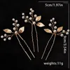 Barrettes à cheveux Barrettes 3pcs Robe de luxe légère Pan en forme de U Perle Sier Pétale Épingle à cheveux Ensemble Party Hanfu Pin Headwear Drop Livraison Bijoux Otikm