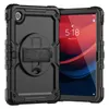 360 Rotating Stand Hand Strap Case For Lenovo Tab M11 HD 11 inch 2024 TB330FU TB331FC Rugged Shockproof Kid Safe PC + Silicone Cover Cases Shoulder Strap + Screen PET Film