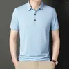 Polos masculins Fine Design Turn-Down Collar Mens Polo