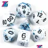 Gambing Old Dice Set 7pcs البلاستيك الفريد من نوعه توفي Effect255u إسقاط تسليم الرياضة في الهواء الطلق ألعاب الترفيه