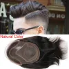 Perruques synthétiques 7 couleurs toupet de cheveux humains pour hommes naturel droit brun clair remplacement postiche européenne Remy mâle perruque 10X81207708 Dhulp