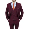 Wysokiej jakości mężczyźni garnitury beżowe 3 sztuki Slim Fit Suits na wesele imprezę na bal mat