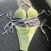 Costumi da bagno donna String Triangle Bikini 2024 Costume da bagno Push Up Bikini Set Ragazza 2 pezzi Costume da bagno Donna Arancione Bianco Sexy Beach Wear