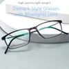 Schitterend optisch montuur voor heren, mode, beknopt, rechthoekig, anti-blueray-bril, lichtgewicht nylon, titanium, 544, geen schroef, 53-19-150, voor brillen op sterkte, volledige koffer