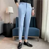 2023 Men Suit Pants Casual Office High Quality Cott Trousers Busin Pants For Men Wedding Party Dr Social Trousers 29-36 E5Cu#