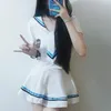 Vestidos de fiesta Erótico Estudiante Juego de rol Traje Plisado Minifalda Traje Corto Top Uniforme Cosplay Lencería Ropa Ropa de dormir