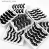 False Eyelashes 8D5 double deep curly hair style high-quality simulation mint eyelashes multi-layer cross length thick false eyelashes24327