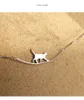 Pendanthalsband Sier Halsband Fashion Personlighet Cat Simple Lovely Animal ClaVicle Chain Boutique Gift Drop Delivery Jewelry Pendan Ott7C