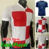 2024 Croacia Modric Soccer Jerseys Jogador Perisic Kramaric 24 25 Croatias Camisa de futebol Kovacic Majer Livaja Orsic Lovren Homens Crianças Definir uniformes Tamanho adulto S-4xl