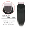 Top Closures Brazilian Malaysian Peruvian Straight Human Hair Weave 4X4 Only Natural Black 99J Color Lace Frontal Closure 40Gpiece Dro Otpmc