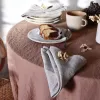 Подушечки из 100% чистого льна, сплошной цвет, чехол для круглого стола, скатерть из натуральной ткани, для кухни, столовой, вечеринки, праздничного декора стола
