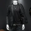 2023 New Trend Slim Fit Leather Coat Suit Men's Single Butt Leather Coat Casual Small Suit Men's Korean Popular Jacket Trend l5jw#