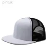 Kawałki kulkowe dla dorosłych stałych kolorów płaski brzeg z siatki snapback czapka mężczyzna Kobieta Hiphop Plain Baseball Hat 55-60CM 24327