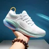 Casual skor plus storlek 36-46 Granule Air Cushion Couples Sneakers unisex ljus andas springande bekväma mesh vit promenad kvinnor