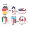 Broches drapeau National Pin Badge italie Canada allemagne amérique ruban fanion émail Broche Punk Bijoux Broche Femme Bijoux Graduation