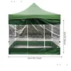 Tentes et abris durables imperméables à la pluie portables uniquement auvent mural latéral imperméable en tissu Oxford extérieur ombre de fête de jardin Toldos Para Ex Dhtw1