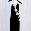 Thirteen Rows Bandage Pearl Strap Flower Celebrity Banquet Show Dress C2 # 1310 516834
