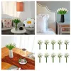 Fleurs décoratives 10 pièces en soie blanche 13.5 "pour les décorations de mariage de cuisine à domicile de pâques