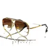 DITA H-SEVEN Hombres Mujeres Diseñador Metal Chapado En Oro Marco Gafas de sol de estilo deportivo de negocios Caja original