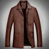 Jaquetas de couro macio homens jaqueta de couro grosso moto casacos casaco masculino plus size 4xl inverno clássico motocicleta busin f1jq #