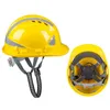 Capacete de segurança reflexivo, chapéu duro para trabalho ao ar livre, respirável, abs, construção, escalada, resgate, equitação, capacetes de resgate 240322