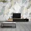 Wallpapers Custom 3d Nordic Retro Plant Leaves Wall Paper Bedroom TV Background Decoration Painting Stickers Home Decor