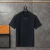 AAA Designer T Shirt Men Men Luksus Trójkąt Logo Pure Bawełna koszula z krótkim rękawem Fashion Hash