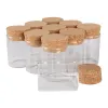 الجرار 15ML/25ml/30ml/35ml/40ml/45ml/50ml/55ml/60ml/80ml/100ml أنبوب اختبار زجاجي صغير مع Cork Stopper Dragees زجاجات 24 قطعة