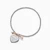 Bijoux coeur de pêche chaîne épaisse Bracelet en argent sterling 925 classique mode argent coeur carte dames avec sac à poussière et boîte