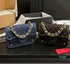 Projektantka Bag Classics Mini Denim Crossbody Bag Womens Diamond Klap Klapa Torka Modna Modna Modna Metalowa łańcuch