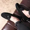 Casual Shoes Tassel Mens Driving Suede Leather Penny Loafers Men Man Moccasins Slip On Men's Flats Luxury Male 2024