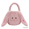 Paniers de Rangement Panier de Rangement Lapin Grande capacité Portable Sac à Main Lapin en Peluche Lapin de Pâques Sac de Rangement Panier à Bonbons Fournitures ménagères