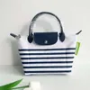Handbag Store Wholesale Retail Toub04 Womens Bag Crossbody Fashion Versatile Navy Blue Stripe Handle Large Shoulder Short