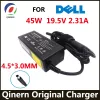 محول محول 45W 19.5V 2.31A 4.5*3.0 مم شاحن كمبيوتر محمول لـ Dell Inspiron XPS13 9343 9350 9365 9360 XPS12 LA45NM140 VOSTRO5370 13 5000