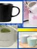 Mugs Cup Pink Heat Transfer Printed Glass Handle Gold Rimmed Coffee Milk Mug Advertising Water